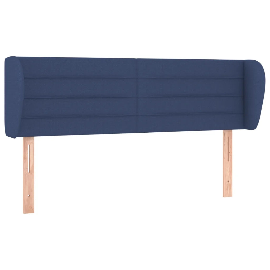 Testiera | Testata ad Orecchio Blu 147x23x78/88cm in Tessuto
