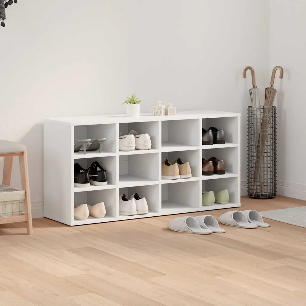 vidaXL Scarpiera Bianco 103 x 30 x 51 cm Legno multistrato