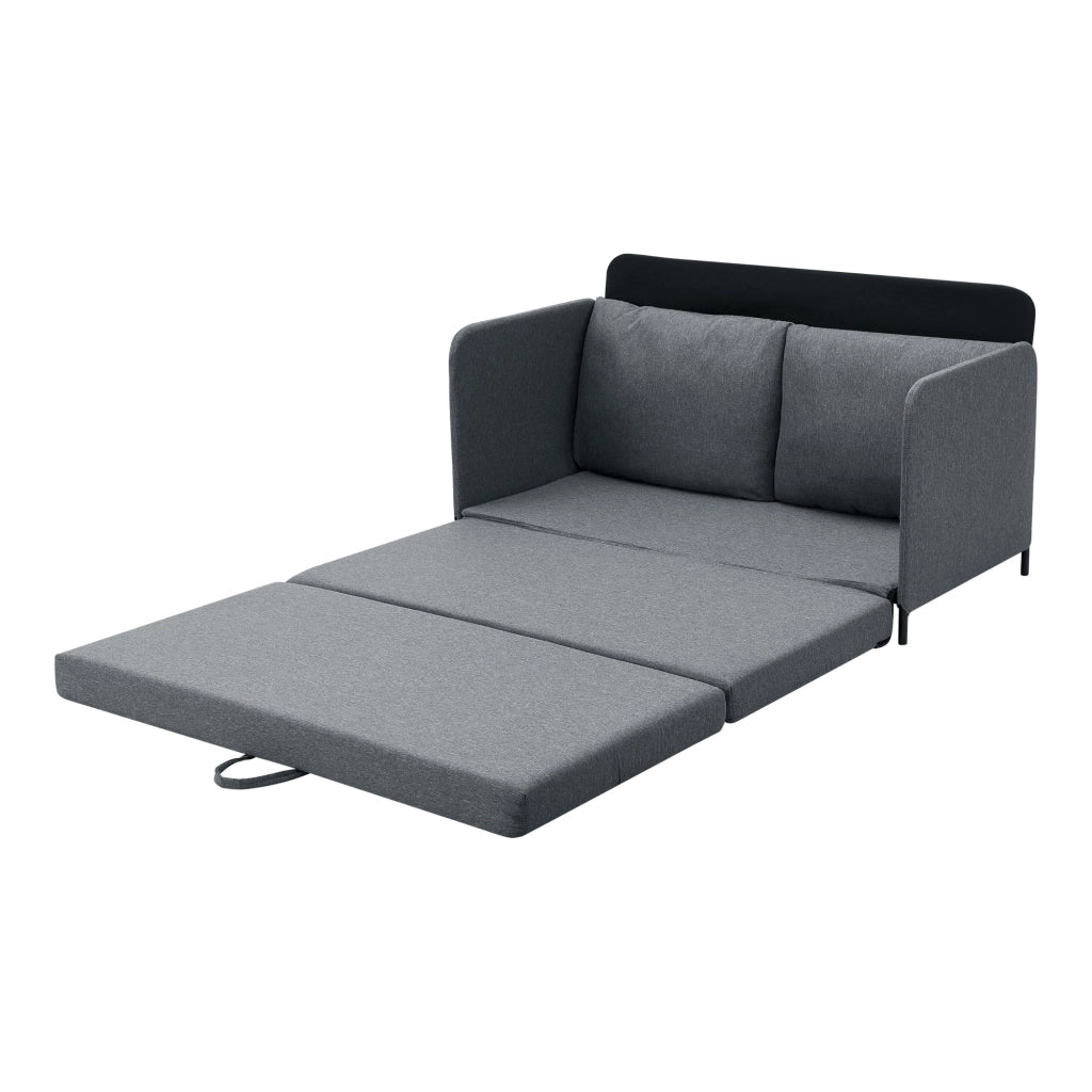 Divano/poltrona trasformabile a 2 posti 78 x 125 x 67 cm grigio scuro 03_0009128