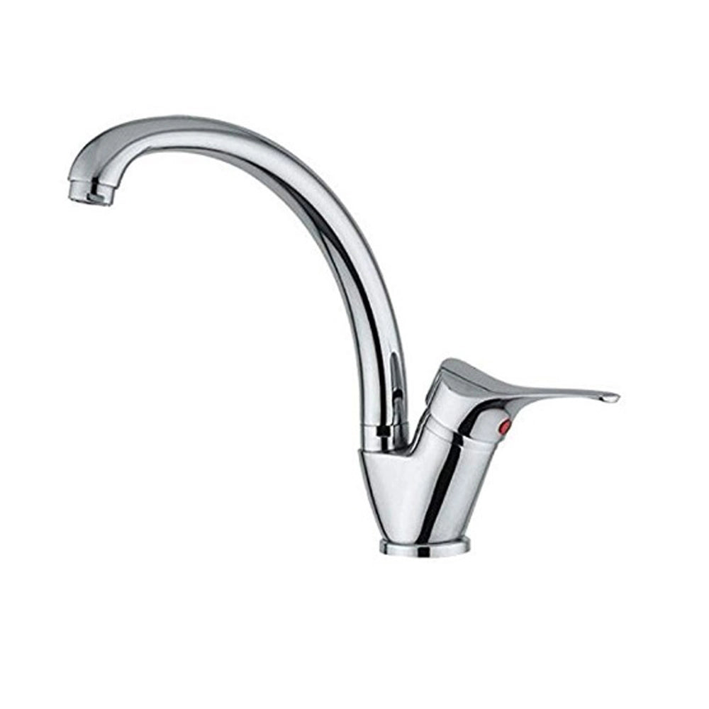 Miscelatore monoforo ottone per lavello cucina con erogazione orientabile