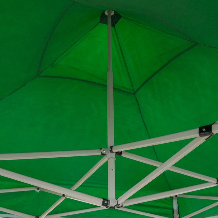 Gazebo Richiudibile Pieghevole 3x3m in Acciaio e PVC Impermeabile Verde