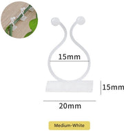 Clips per piante per parete (50 pezzi), clips per piante autoadesive, clips per cavi, adatte per viti e viti di uva, regolabili, invisibili, clips per cavi, fissaggi per cavi