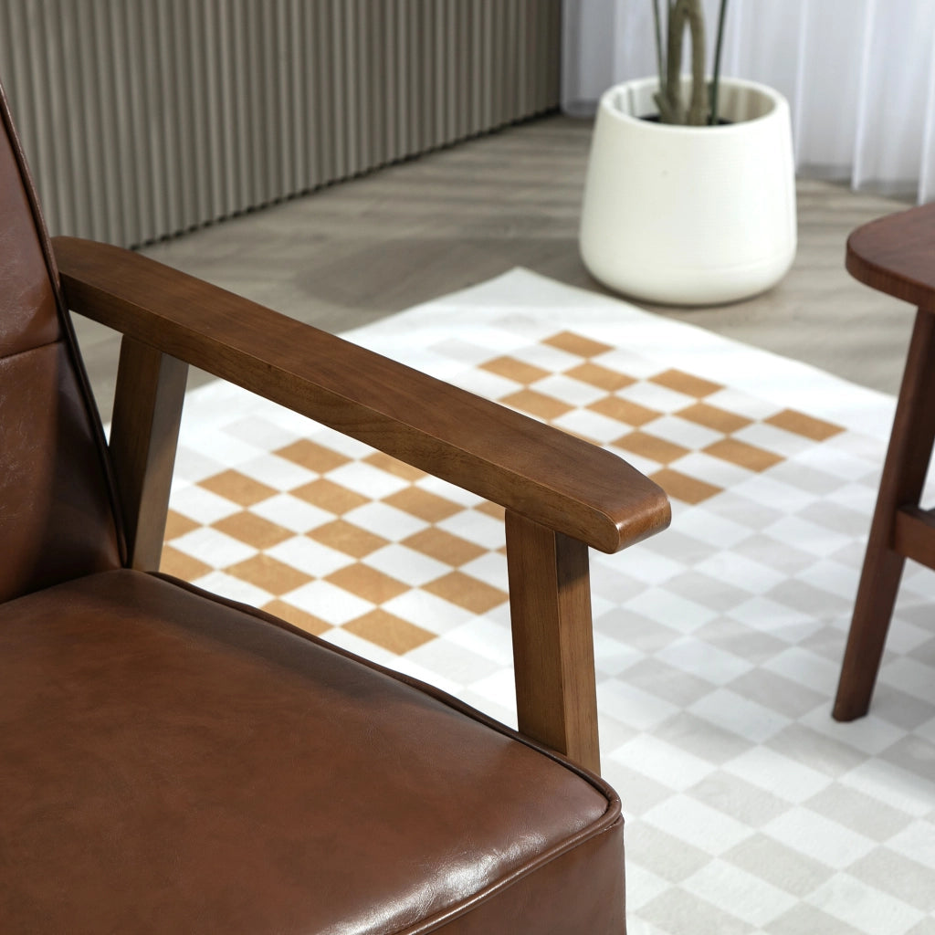 Poltrona in similpelle ¨C zephmum ¨C marrone 64x73x81