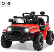12V Macchina elettrcia per Bambini, Auto con Telecomando 3 Velocità Luci LED Musica, Doppi Motori, Veicolo Elettrico per Bambini 3+ Anni, Carico 30 kg (Rosso)