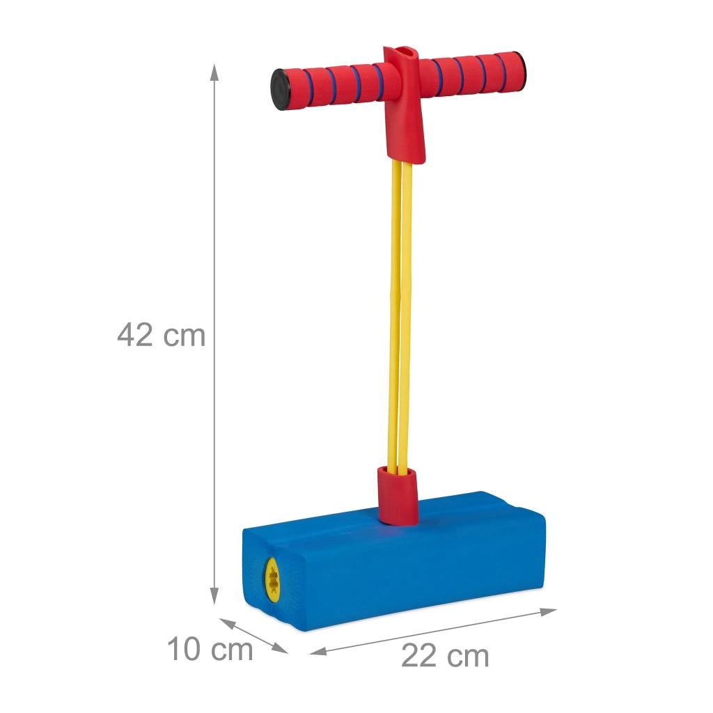 Set di 2 saltarello pogo in schiuma per bambini all'aperto con presa ottimale e blocco antiscivolo in schiuma blu 13_0016525