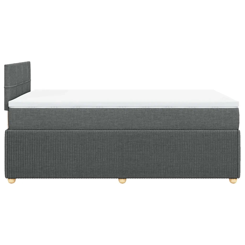 Giroletto a Molle con Materasso Grigio Scuro 120x200 cm Tessuto 3289724