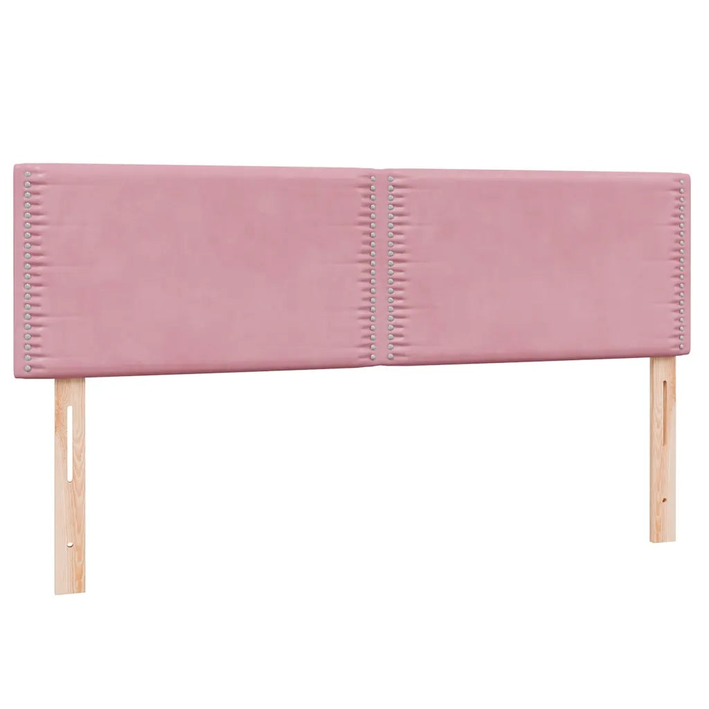 vidaXL Giroletto a Molle con Materasso Rosa 160x210 cm in Velluto