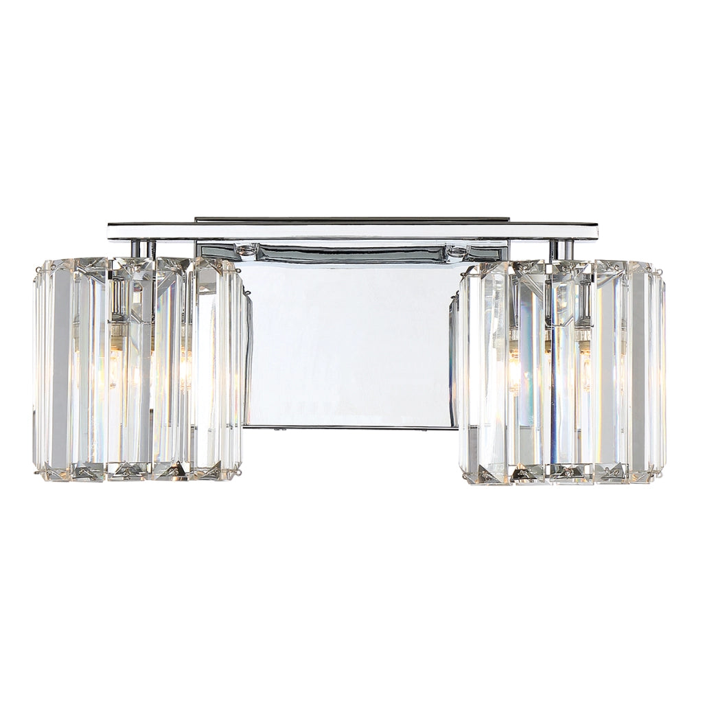 Applique bagno 2 luci cristallo cromo Quoizel Divine