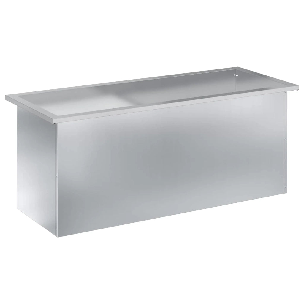 Fioriera da giardino con LED Argento 40 x 100 x 40 cm 8008178