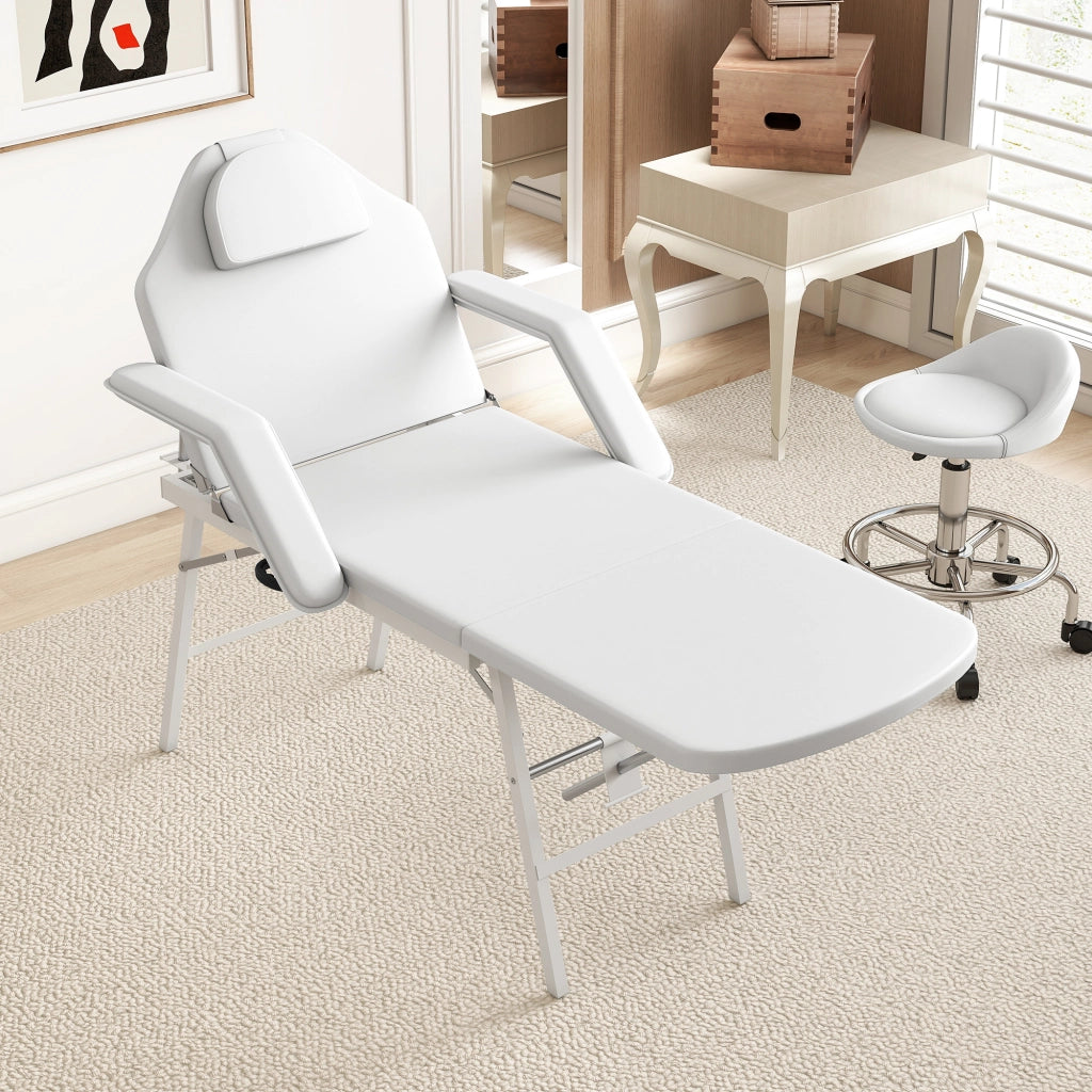 Lettino da massaggio pieghevole 3 zone ¨C Xylo ¨C Bianco 182x82x68 cm