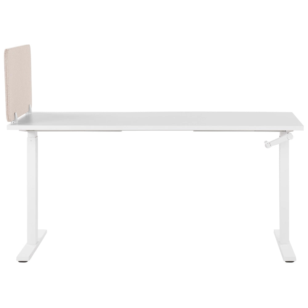 Pannello Divisorio Fonoassorbente per scrivania in PET beige 72 x 40 cm tavolo ufficio