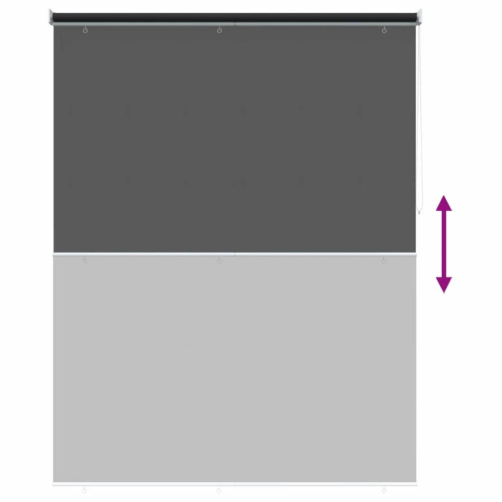 Voletta a rullo con protezione UV Nero 160 x 230 cm Poliestere