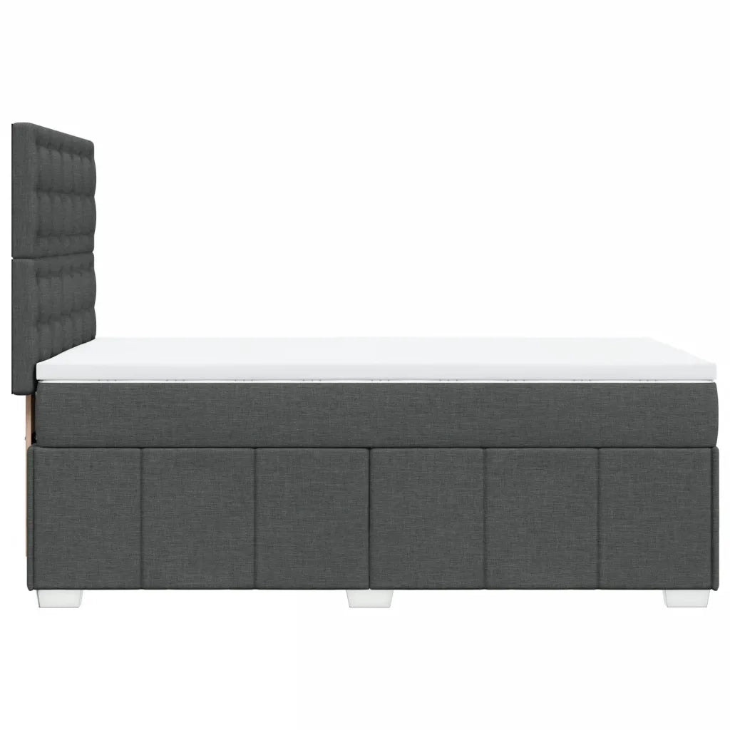 vidaXL Giroletto a Molle con Materasso Grigio Scuro 80x200 cm Tessuto