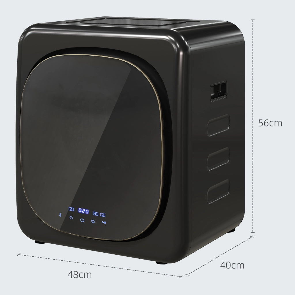 Asciugabiancheria con UV ¨C zephmum ¨C Nero Acciaio Inox