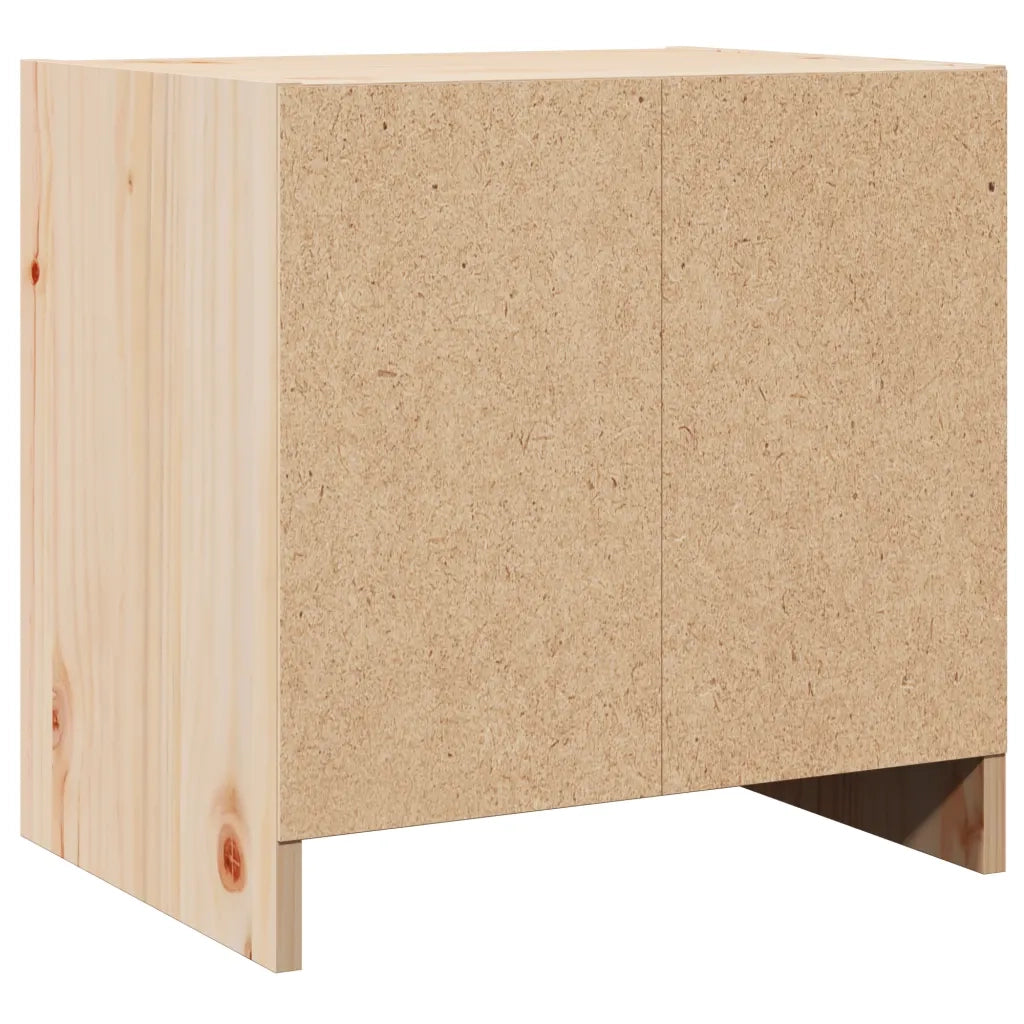 Comodino 40x30,5x40 cm in Legno Massello di Pino cod mxl 30989