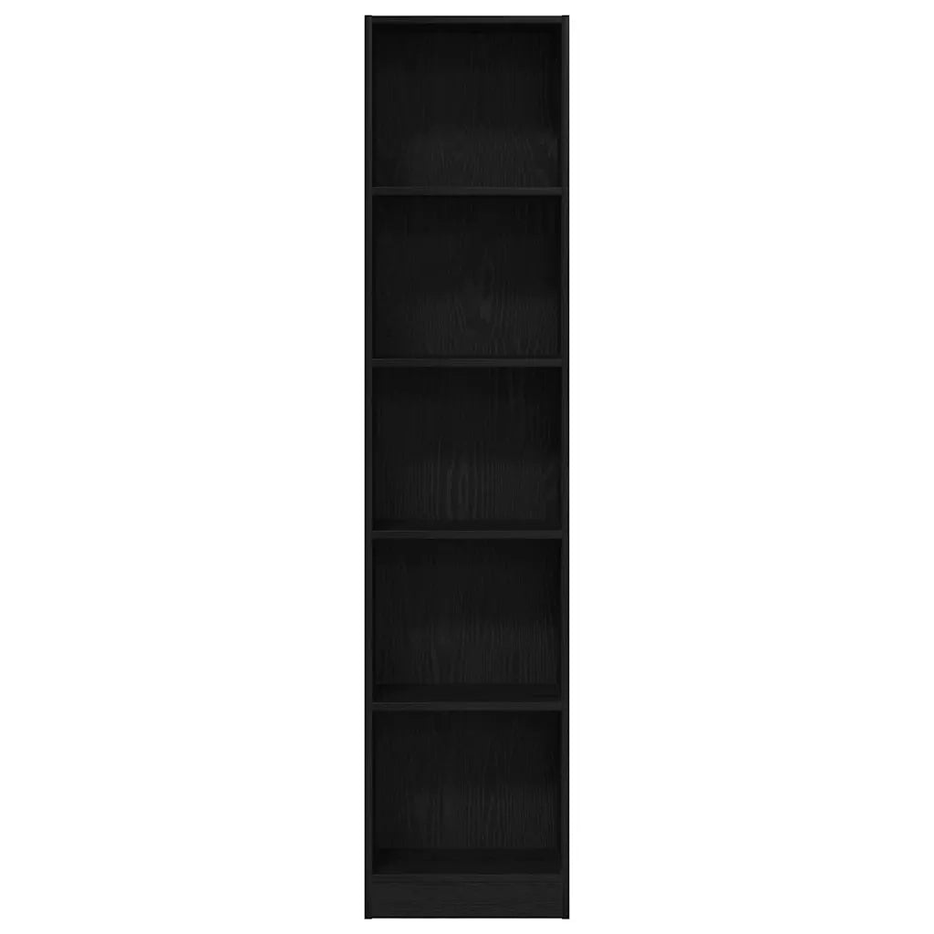 Libreria Rovere Nero 40x24x176 cm in Legno Multistrato 862454