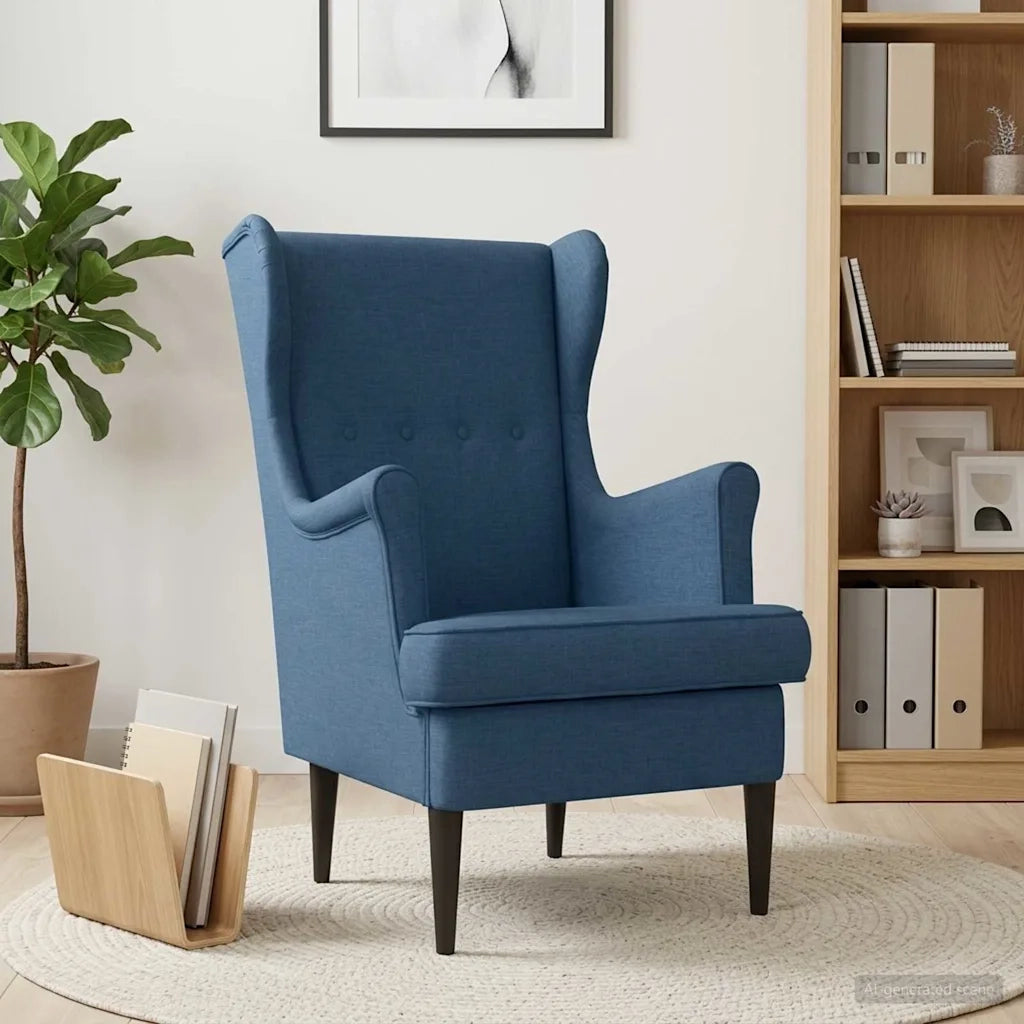 Poltrona-Divano Sedia Blu Tessuto 898416