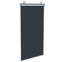 Store esterno verticale store manuale retrattile installazione senza foratura alluminio poliestere ad alta densità grigio scuro