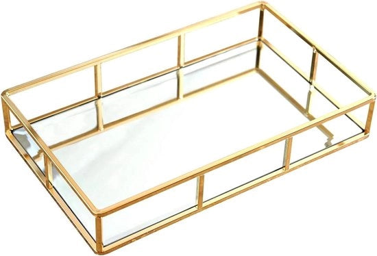 Scatola per ufficio a specchio - Lussuoso oro - Accessorio da tavolo in metallo