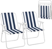 Set di sedie da campeggio pieghevoli - Sedie da spiaggia ultraligere - Sedie da pesca trasportabili - Stabili e resistenti - 58 cm x 53 cm x 76 cm