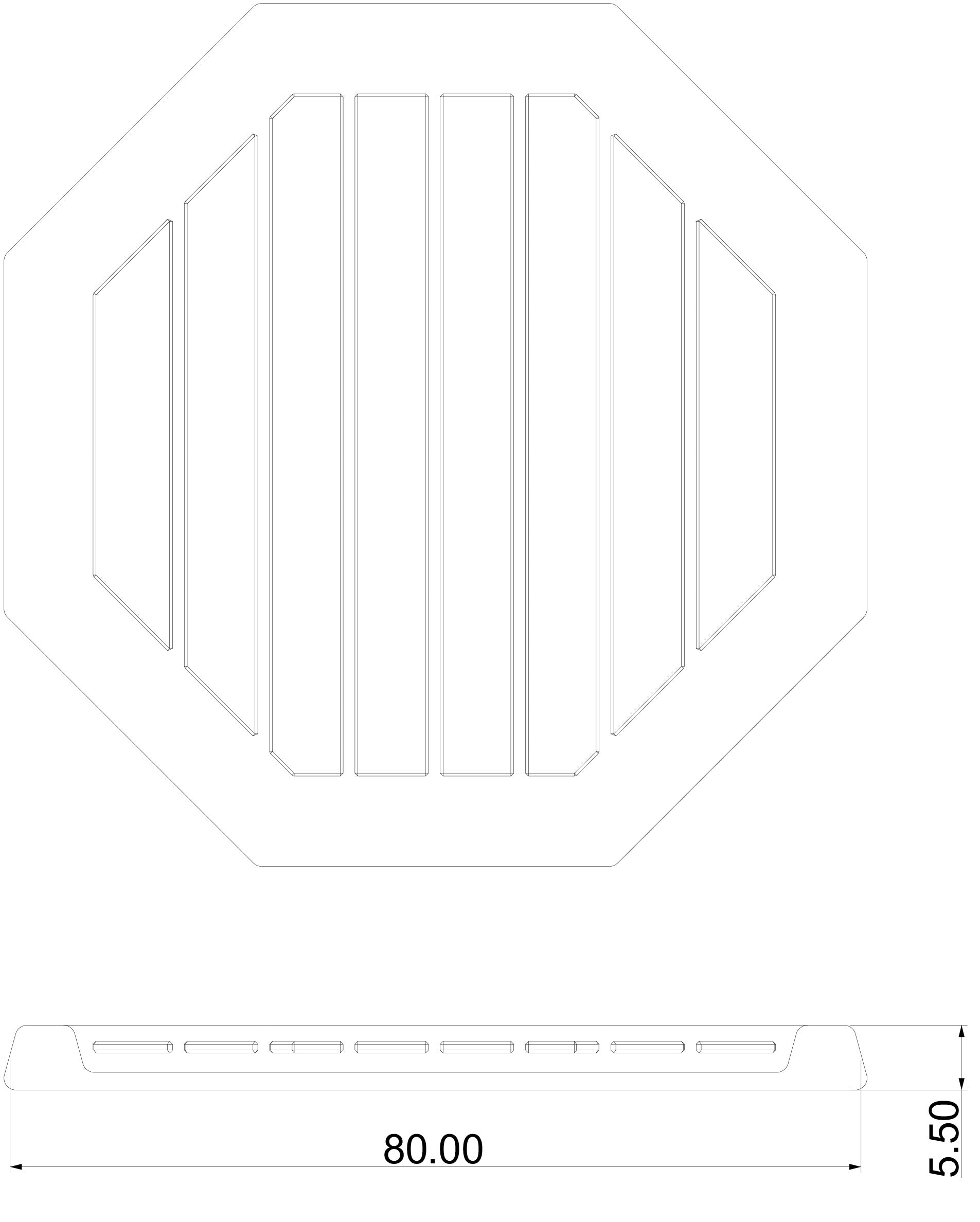 Piatto Doccia Ottagonale da Esterno Giardino 80 cm Arkema Bianco
