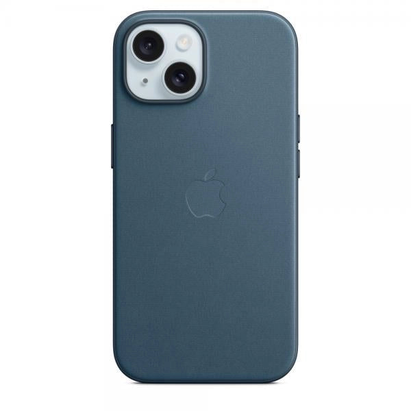 Apple Custodia MagSafe in tessuto Finewoven per iPhone 15 - Blu Pacifico (Apple - bagsidecover til mobiltelefon)