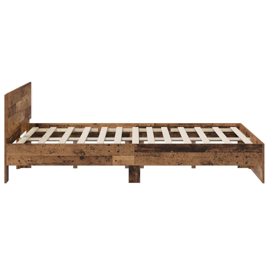 Struttura letto con testata Legno antico 160 x 200 cm 3445771