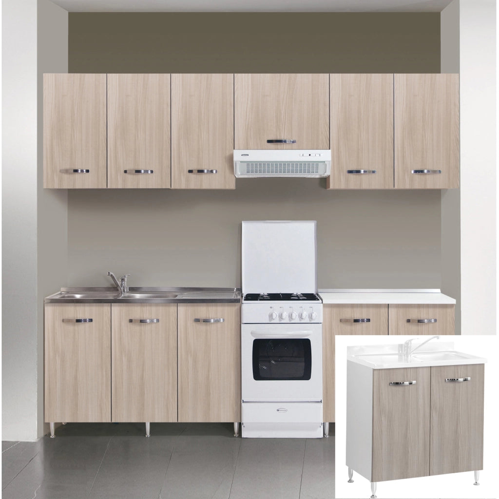 KIT CUCINA BASE 2 ANTE 80X50XH85 CM SENZA LAVELLO OLMO- AZUR LINE- 1,0 pz