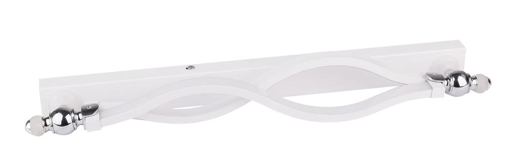 Applique bagno Esse 2 luci LED IP44 bianco cromato