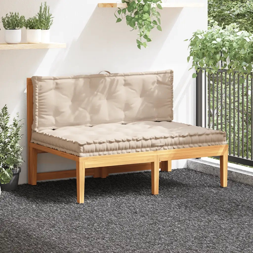 Cuscini per Pallet e Pavimento 2 pz in Cotone Beige 3053637