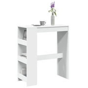 Tavolo Bar con Rastrelliera Bianco 90x40x103,5 cm Multistrato 854373