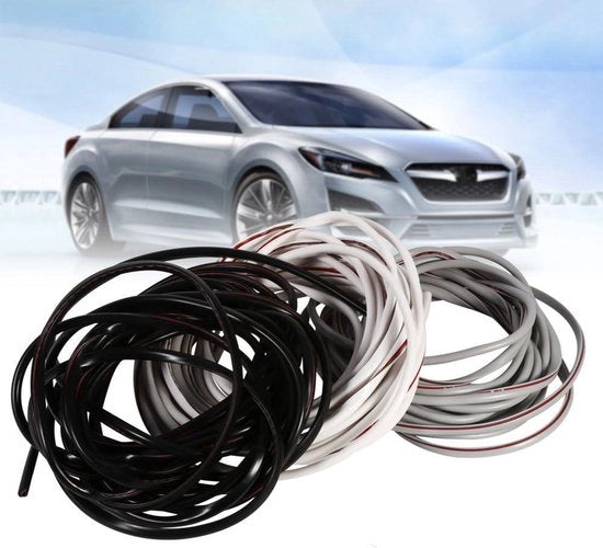Strisce di Protezione per Porte Auto - Protezione per l'Orlo della Porta - Tappi per Porte Auto Flexibili - 08 cm x 05 cm x 5 m