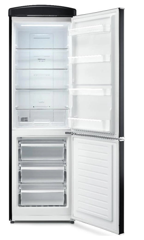 Severin rkg8998 frigorifero retrò nero combinato total no frost classe e multi airflow h.194