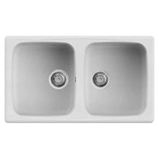 Lavello Elleci Incasso 2 vasche 86x50 Master 450 Granitek Bianco LGM45068