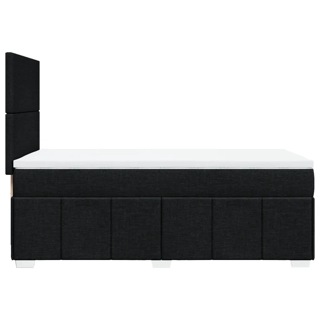 Giroletto a Molle con Materasso Nero 80x200 cm inTessuto