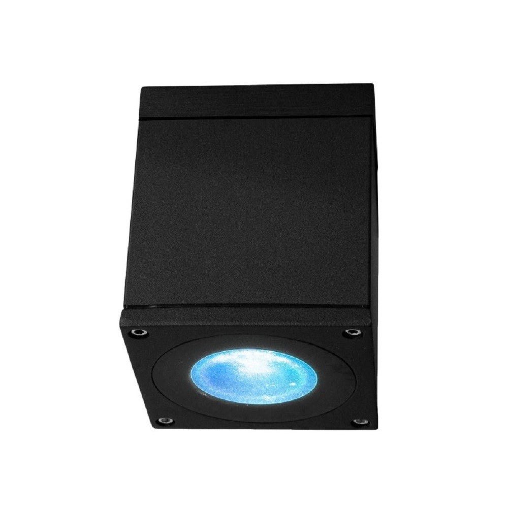 Trade Shop - Plafoniera Faretto Quadrato Soffitto Impermeabile Gu10 Vasca Box Doccia Bagno 230v - Nero