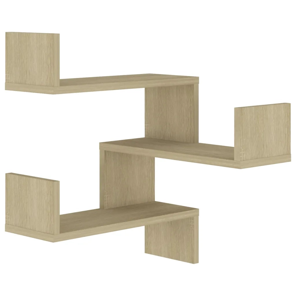 Scaffali Angolari Muro 2pz Sonoma 40x40x50cm Legno Multistrato 807230