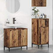 Set di mobili per il bagno con cassetto 2 pcs Legno vecchio