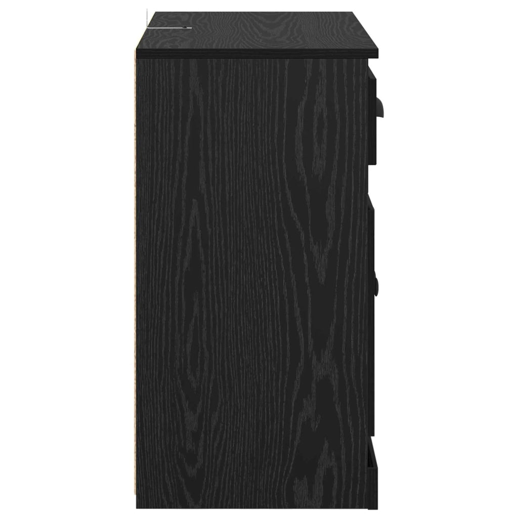 Credenza Rovere Nero 70 x 35,5 x 67,5 cm Legno multistrato 881419