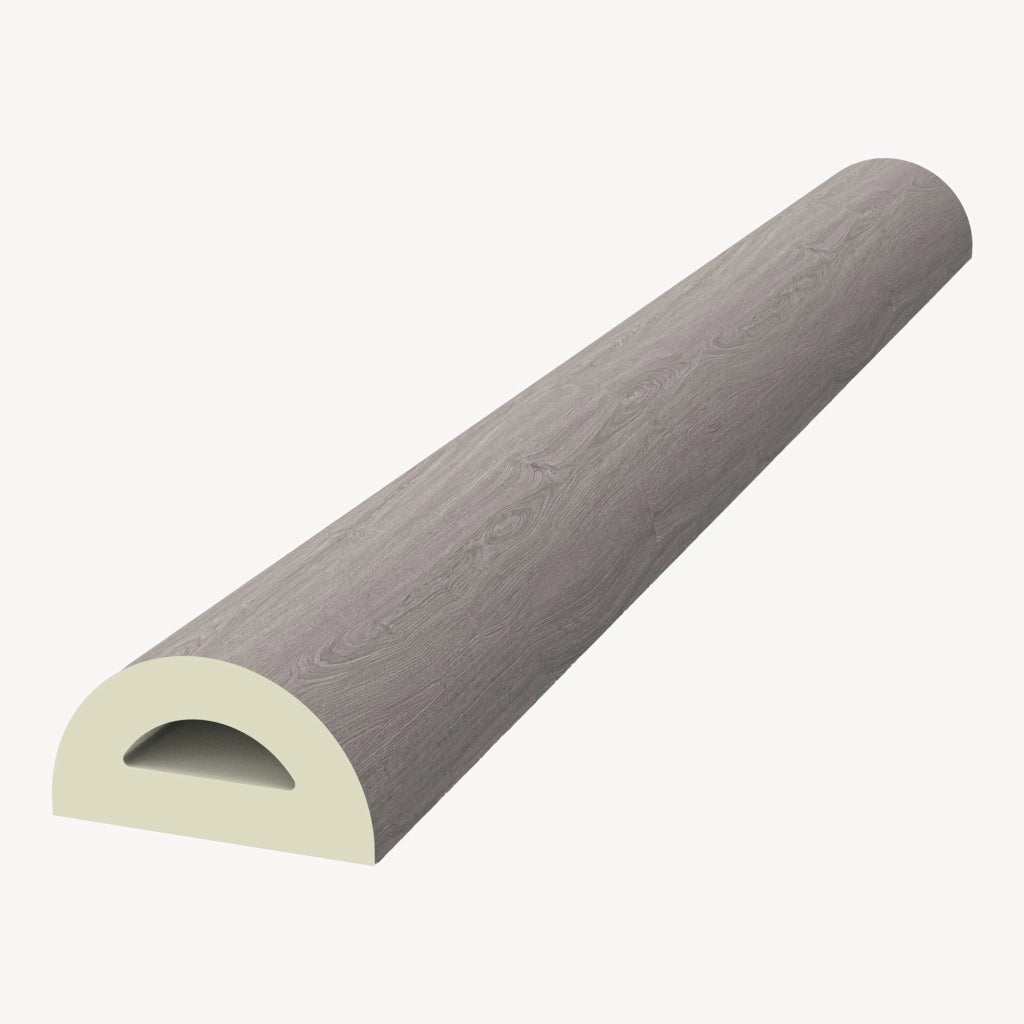 Set di 2 Profili Bunschoten Coprigradini Arrotondati in PVC 120 x 32 x 4,6 cm Ash Grey NEU.HOLZ