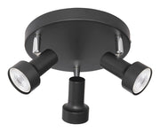 Faretto da soffitto nero GU10 3 luci Rabalux Konrad