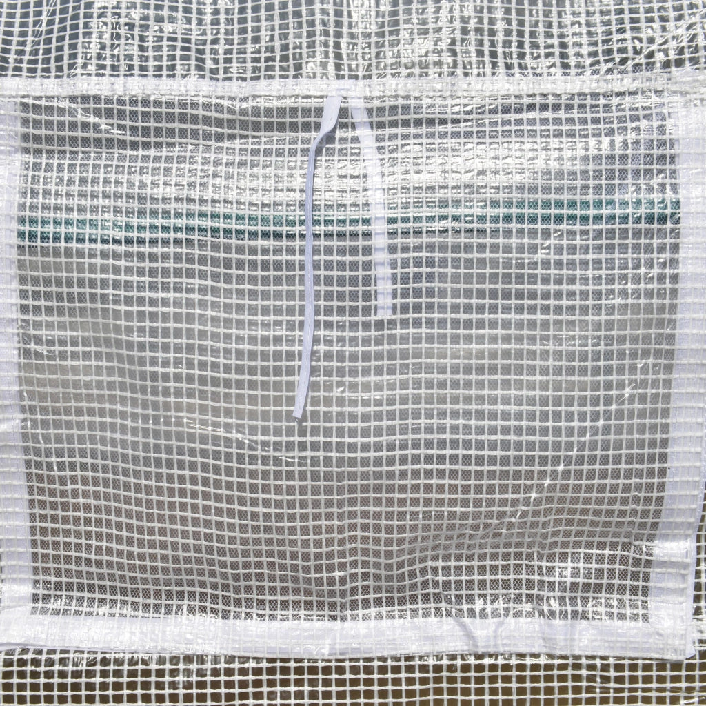 Serra per Piante Verticale 4 Ripiani 6x3x2m Rivestimento in PE Bianco