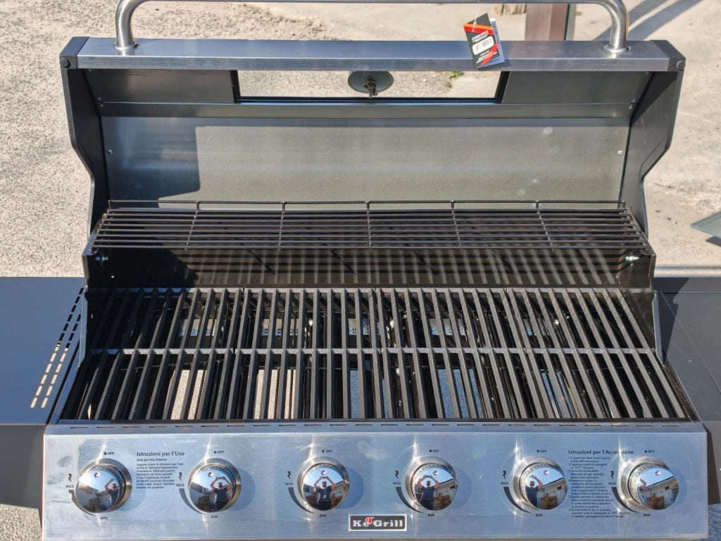 Ke grill barbecue arrosto 6 fuochi + fornello laterale