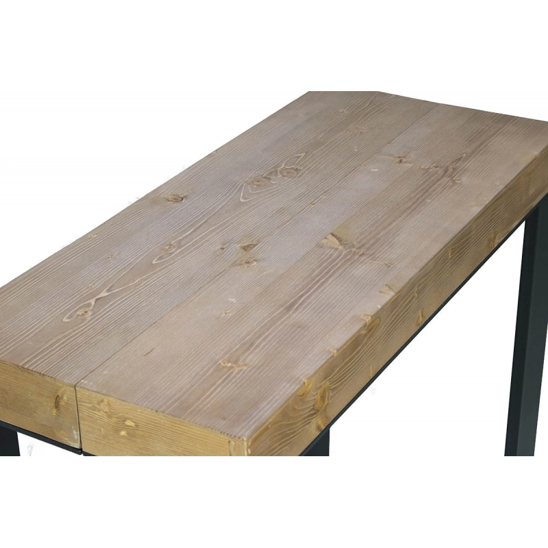 Consolle allungabile 90x40/290 cm Tecno telaio Antracite - Abete Tinto