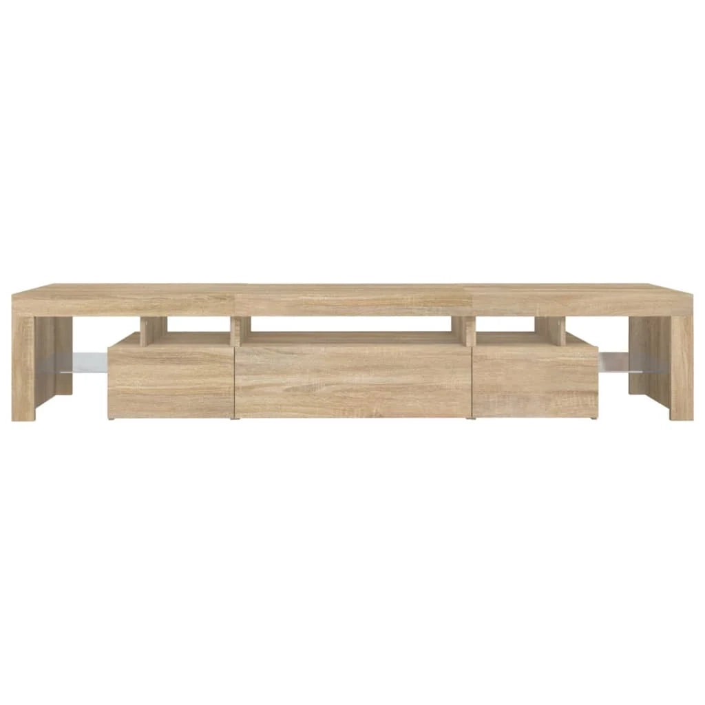 Mobile TV multimediale mensola TV credenza mobile TV sala da pranzo soggiorno camera da letto con luci LED rovere Sonoma 215 x 36,5 x 40 cm rovere Sonoma 02_0026770