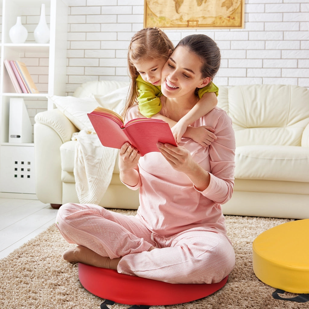 Cuscinetti per bambini con 6 colori e forma rotonda, Cuscini impermeabili con maniglia ergonomica