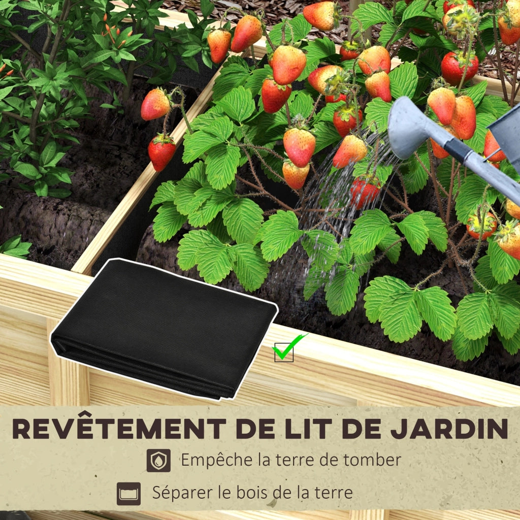 Jardiniere con separatore amovibile ¨C zephmum ¨C grigio 115x46x75 cm