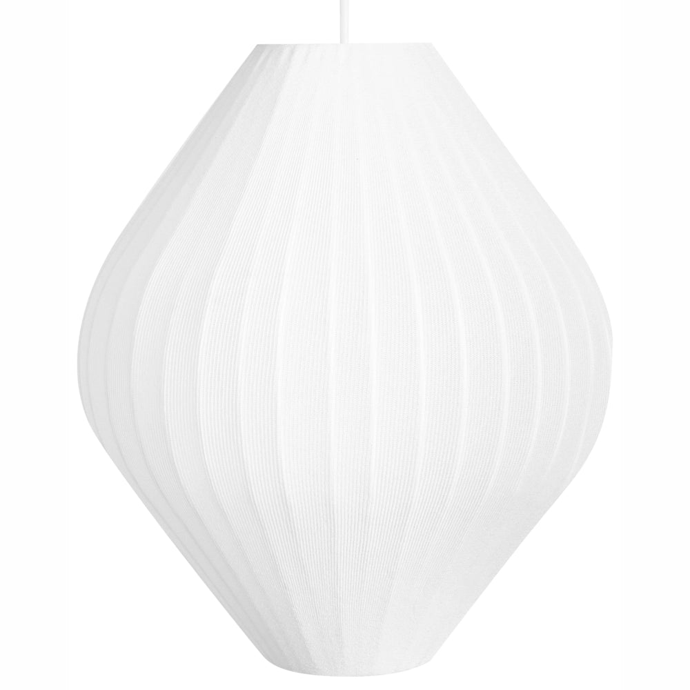 Lampada a sospensione con paralume in tessuto bianco Design moderno Lampada da soggiorno