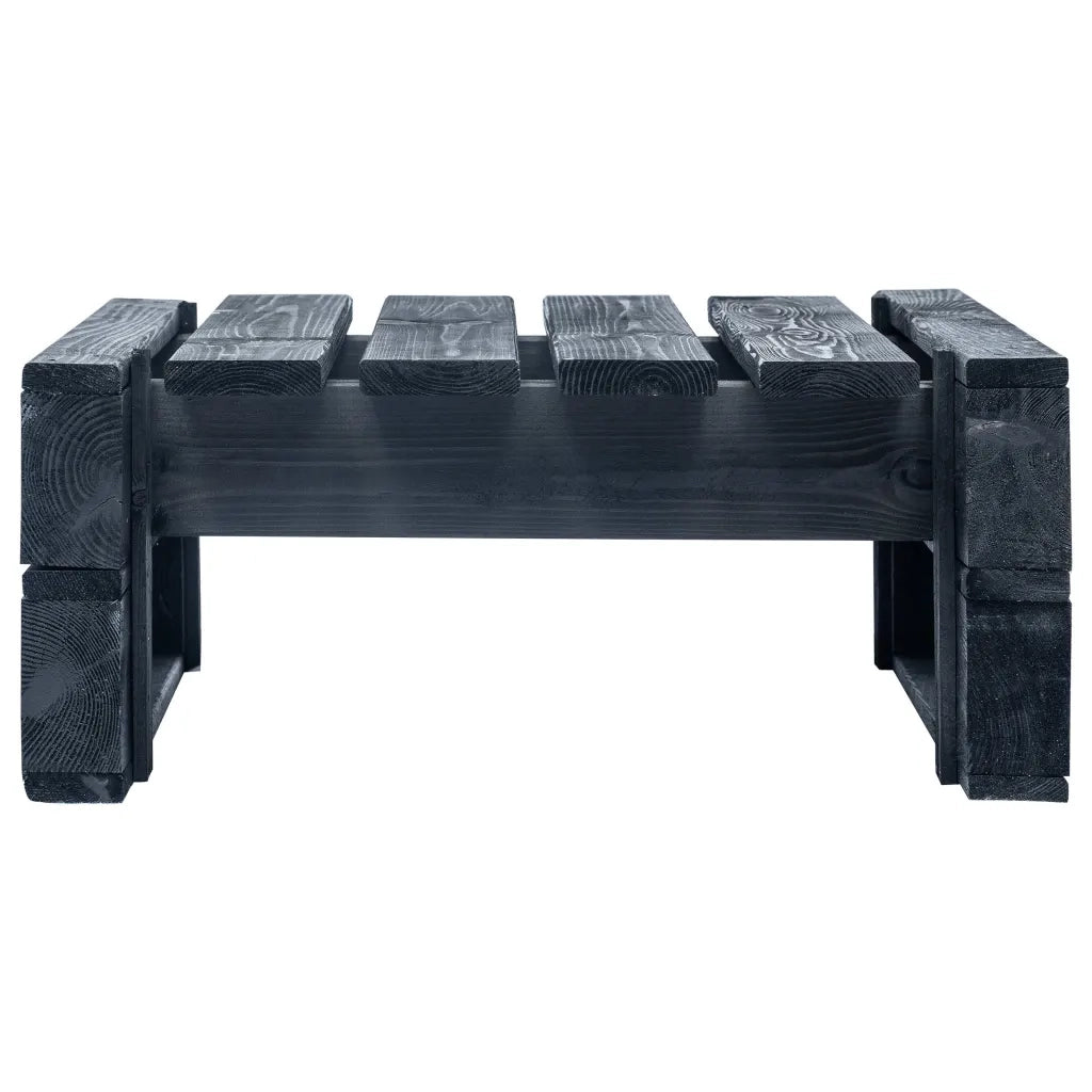 Ottomana da Giardino Pallet in Legno di Pino Impregnato Nero 3066441