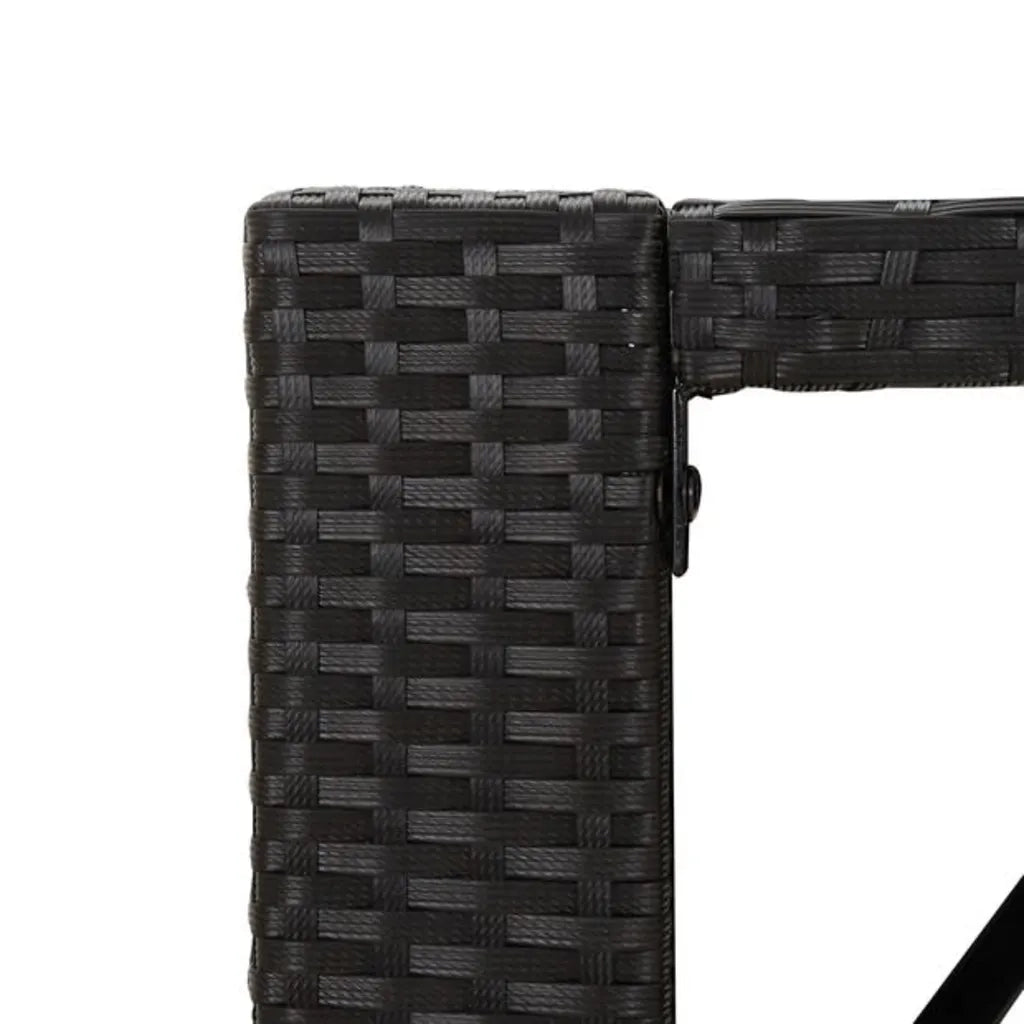 Set Bar da Giardino 5 pz Nero in Polyrattan 3187666